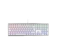 CHERRY MX BOARD 3.0 S, Teclado Mecánico de Gaming con Cable, Distribución de Teclado Alemán (QWERTZ), Bastidor Robusto de Aluminio, Iluminación RGB, Switches MX BLACK, Blanco