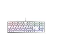 Cherry MX Board 3.0 S, Teclado Mecánico de Gaming con Cable, Distribución de Teclado Alemán (QWERTZ), Bastidor Robusto de Aluminio, Iluminación RGB, Switches MX Silent Red, Blanco