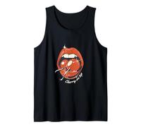 Cherry On Top Lips, diseño Pop Art Retro Camiseta sin Mangas