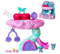 Cherry Pets Confetti Tree Casa Árbol Juguete con Confeti y Figuras Gemelas Perladas, Playset con Tobogán, Columpio y Accesorios Snack Time