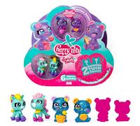 Cherry Pets Sweet Twins Series - Multipack Honey Bears. Incluye 6 Figuras coleccionables (2 con Efecto Cristal y Glitter + 2 Sorpresa). Pack 1 de 4