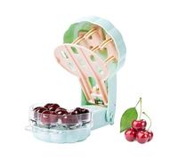Cherry Pitter, 6 Cherries Seed Remover, Portable Cherry Core Remover, Kitchen Gadget for Removing 6 Cherries at Once(Light Green)