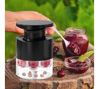 Cherry Pitter - Descorazonador de cerezas tipo empuje, removedor portátil de cereza, herramienta de extracción de semillas de cerezas de 7 agujeros, herramienta de extracción de semillas de cereza