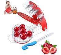 Cherry Pitter, herramienta de picadura de cereza con 6 surcos cerezas Stoner removedor, herramienta multifunción de cocina para hacer pastel de cereza y mermelada