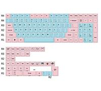 Cherry Profile Dye Sub Miami PBT Teclado Completo para MX Teclado Mecánico Filco Ducky 104 TKL KBD75 Kira96 YMD96 GK64 Tada68 (96 84 Añadir Suplemento)
