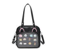 CHERRY SAUCE Ita Bag - Mochila multiusos para exhibición de anime, 16-black, Resistente