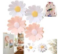 Cherry-Shaped Magnetic Food Clip & Fridge Magnet, Daisy Blossom Bag Clips, Cute Flower Magnet Bag Clips, Multi-Clip Petal Decorative Fridge Magnetic, for Organizer, Kitchen, Office (Mix*2)