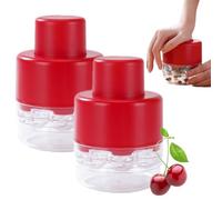 Cherry Stone Remover, 2025 New 7-Way Cherry Pitter Coring Tool - Time-saving Kitchen Aid Fruit Cutter (2pcs)