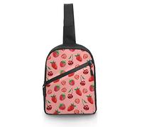 Cherry, Strawberry Sling Bag Crossbody Shoulder Travel Chest Backpack Mochila Plegable para Deportes Compras Senderismo