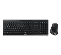 CHERRY STREAM DESKTOP COMFORT, Set de Teclado y Ratón Inalámbrico, Disposición UE (QWERTY), 2,4 GHz, Teclas Silenciosas, Ratón Ergonómico Para Diestros, Negro