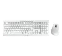 CHERRY Set Teclado y Ratón Inalámbrico Stream Desktop Comfort, 2,4 GHz, Silencioso, Gris claro