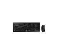 CHERRY STREAM DESKTOP RECHARGE, Pack de Teclado y Ratón Inalámbricos, Distribución de Teclado Inglés EE. UU. (QWERTY), Radiofrecuencia 2,4 GHz, Teclas Silenciosas, Recargable, Negro