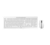 CHERRY STREAM DESKTOP RECHARGE, Pack de Teclado y Ratón Inalámbricos, Distribución de Teclado Pan Nordic (QWERTY), Radiofrecuencia 2,4 GHz, Teclas Silenciosas, Recargable, Blanco/Gris