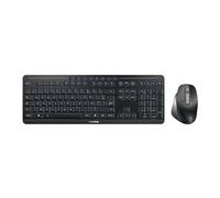 Cherry Stream Desktop Ultimate, Conjunto de Teclado y Ratón Inalámbricos Multidispositivos, Distribución Francesa (AZERTY), Ratón Ergonómico para Diestros, Negro