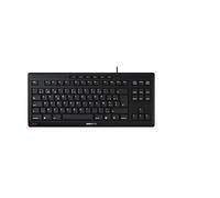 CHERRY STREAM KEYBOARD TKL, Teclado con Cable sin Teclado Numérico, Distribución de Teclado Belga (AZERTY), Teclas Silenciosas, Experiencia de Tecleo Única, Negro