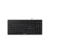 CHERRY STREAM KEYBOARD TKL, Teclado con Cable sin Teclado Numérico, Distribución de Teclado Suizo (QWERTZ), Teclas Silenciosas, Experiencia de Tecleo Única, Negro