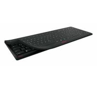 CHERRY STREAM PROTECT KEYBOARD WIRELESS, Teclado Inalámbrico con Protector de Silicona Extraíble, Distribución de Teclado Inglés UK (QWERTY), Diseño Plano, Desinfectable, Negro