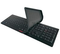 CHERRY STREAM PROTECT KEYBOARD WIRELESS, Teclado Inalámbrico con Protector de Silicona Extraíble, Distribución de Teclado Alemán (QWERTZ), Diseño Plano, Desinfectable, Negro