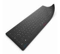 CHERRY STREAM PROTECT MEMBRANE, Protector de Teclado Higiénico de Silicona, Membrana Desinfectable Compatible con Todos los Teclados CHERRY STREAM, Teclado Alemán (QWERTZ), Negro
