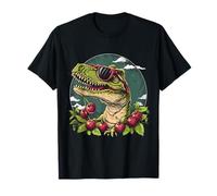 Cherry T-Rex Retrato Dino Impresión Dinosaurio Amante Cereza Fruta Camiseta