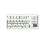 CHERRY G80-11900, Teclado Mecánico con Bloque Numérico, Touchpad y 2 Botones de Ratón, Distribución UK (QWERTY), USB-A, Interruptores MX BLACK, Gris Claro