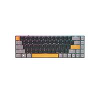 Cherry Teclado Inalámbrico Compacto para Juegos. Interruptores de Velocidad RGB MX Plateados. 68 Teclas. Negro y Naranja