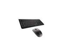 CHERRY Pack de teclado y ratón inalámbricos DW 3000 - Teclado QWERTY, 2,4 GHz, diseño plano, negro