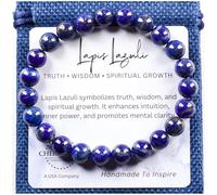 Cherry Tree Collection - Pulseras elásticas hechas a mano con cuentas de cristal para mujeres y hombres, tamaños pequeños, medianos y grandes, tarjeta de propiedades curativas, cuentas redondas de 8