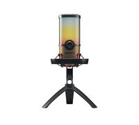 Cherry UM 9.0 Pro RGB, Micrófono USB con Iluminación RGB, para Gaming, Streaming, ASMR, 4 Patrones Polares, Compatible con PC/Mac/PS4/PS5, Negro/Plateado