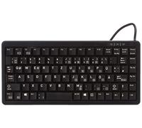 CHERRY USB/PS2 Wired Mini Compact Keyboard - Black (German Lay (Importación USA)