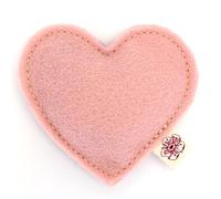 Cherry Valley Organics Juguete de hierba gatera orgánica, 100% fieltro de lana, cultivado y fabricado en los Estados Unidos, corazón (rosa)