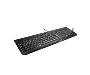 CHERRY WetEx, Protector Flexible de Teclado para CHERRY KC 1000, DC 2000, DW 3000, Disposición ISO, Protección contra Líquidos, Polvo y Suciedad