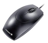 CHERRY WheelMouse, Ratón con Cable, Diseño Simétrico para Diestros y Zurdos, Sensor Óptico, Conexión USB, Adaptador PS/2 Incluido, Negro