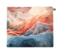 CHERRY XTRFY GP5, Alfombrilla de Ratón Gaming L de Tela (460 x 400 x 4 mm), Suave Superficie Ideal para Velocidad y Precisión, Bordes Cosidos, Antideslizante, Lavable a Máquina, Azul Amnis