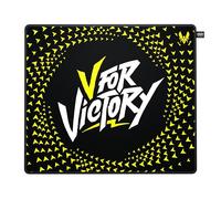 CHERRY XTRFY GP5, Alfombrilla Ratón L para Juegos (460 x 400 x 4 mm), Speed-Pad suave para Precisión, Bordes Cosidos, Antideslizante, Lavable, Vitality Black
