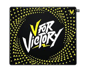 CHERRY XTRFY GP5, Alfombrilla Ratón L para Juegos (460 x 400 x 4 mm), Speed-Pad suave para Precisión, Bordes Cosidos, Antideslizante, Lavable, Vitality Black