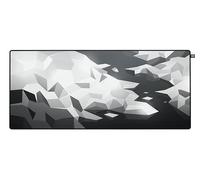 CHERRY XTRFY GP5, Alfombrilla Ratón XL para Juegos (920 x 400 x 3 mm), Speed-Pad suave para Precisión, Bordes Cosidos, Antideslizante, Lavable, Litus White