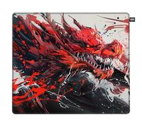 CHERRY XTRFY GP6, Alfombrilla Gaming De Tela (460 x 400 x 4 mm), para Mayor Precisión, Superficie Ultralisa, Base De Caucho Extra Suave, Antideslizante, Hydrus Red