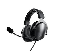 CHERRY XTRFY H1, Auriculares Profesionales Gaming, Optimizados Para Esports, Almohadillas Grandes Con Espuma Viscoelástica, 2 Micrófonos Intercambiables, Negro