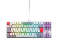 CHERRY XTRFY K4V2 TKL, Teclado Gaming con Cable sin Bloque Numérico, Disposición Alemania (QWERTZ), Iluminación RGB, Switches Mecánicos MX2A RED, Retro