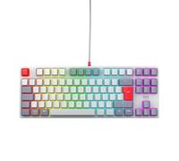 CHERRY XTRFY K4V2 TKL, Teclado Gaming con Cable sin Bloque Numérico, Disposición Francia (AZERTY), Iluminación RGB, Switches Mecánicos MX2A RED, Retro