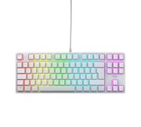 Cherry XTRFY K4V2 TKL, Teclado Gaming con Cable sin Bloque Numérico, Disposición Francia (AZERTY), Iluminación RGB, Switches Mecánicos MX2A Red, Blanco