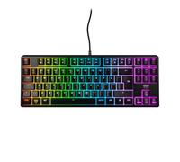 CHERRY XTRFY K4V2 TKL, Teclado Gaming con Cable sin Bloque Numérico, Disposición Pan-Nórdica (QWERTY), Iluminación RGB, Switches Mecánicos MX2A RED, Negro