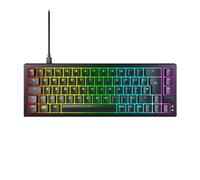 Cherry XTRFY K5V2 Compact, Teclado Gaming Mecánico en Formato 65%, Distribución de Teclado Inglés UK (QWERTY), Sistema Hot Swap, Switches MX2A Red, Negro