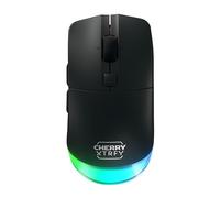 CHERRY XTRFY M50 Wireless, Ratón Inalámbrico para Juegos, Conexión por 2,4 GHz, Bluetooth y Cable, Forma Ergonómica, Iluminación RGB, Recargable, Negro