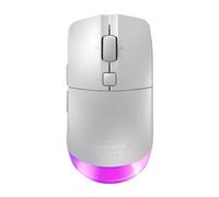CHERRY XTRFY M50 Wireless, Ratón Inalámbrico para Juegos, Conexión por 2,4 GHz, Bluetooth y Cable, Forma Ergonómica, Iluminación RGB, Recargable, Blanco