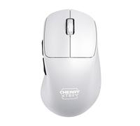 CHERRY XTRFY M64 PRO WIRELESS, Ratón Inalámbrico Ultrarrápido de Gaming, 2.4 GHz RF, Optimizado para eSports, Ratón 8K, Forma Ergonómica con Parte Frontal Plana, Blanco