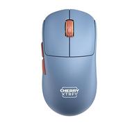 CHERRY XTRFY M68 Wireless, Ratón Inalámbrico Ultraligero para Juegos, 2,4 GHz, Optimizado para E-sports, Forma Simétrica con Parte Frontal Extra Baja, Azul