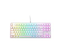 CHERRY XTRFY Teclado mecánico para juegos K4V2 TKL, teclado con cable sin número, iluminación RGB MX2A interruptores rojos (blanco)