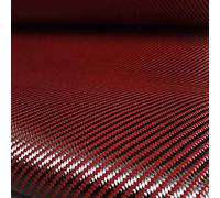 Cherrynight 1 Unidad 3K 200gsm 2x2 Rojo/Azul/Amarillo Kevlar Fibra de Carbono Tejido Mixto Sarga 20 "/50 cm Fibra de aramida híbrido Tela de Kevlar de Carbono (Color : Red, Size : 50cm witdh x 2m)